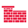 Retaining Wall Construction Icon